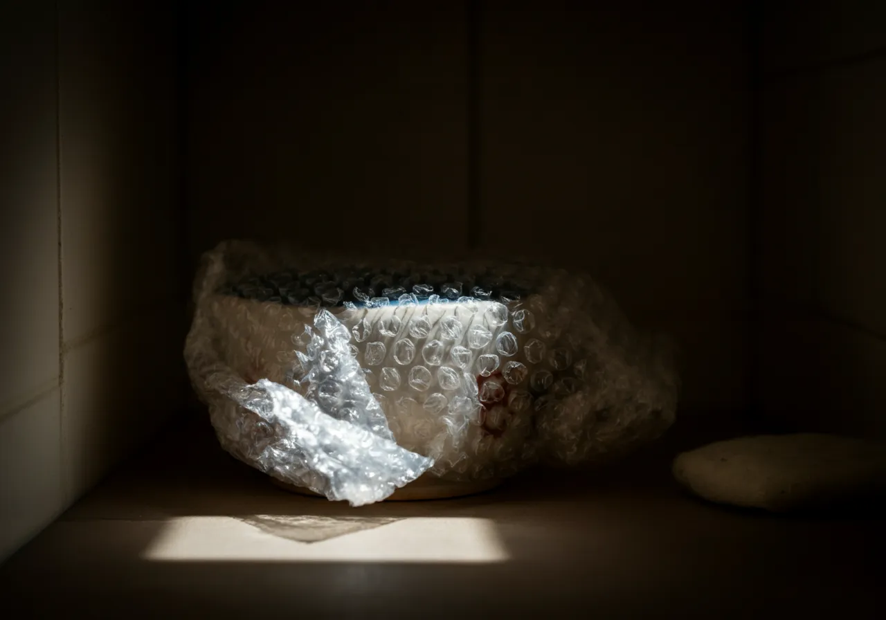 Bubble wrap protecting fragile item