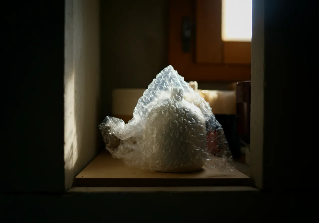 Bubble wrap protecting fragile item