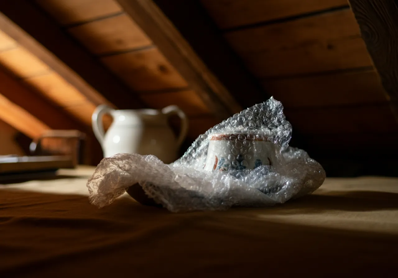 Bubble wrap protecting fragile item
