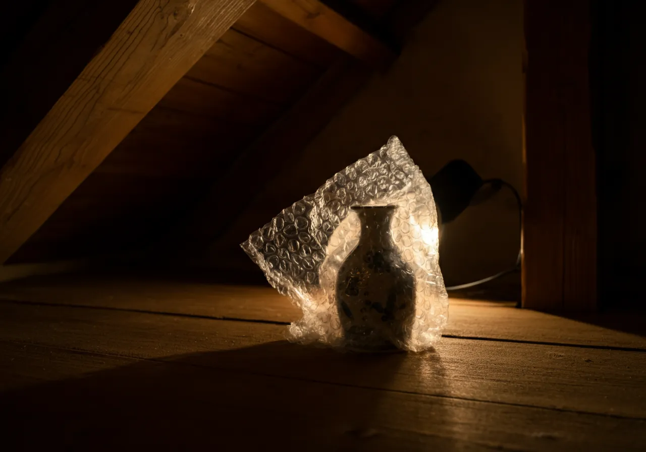 Bubble wrap protecting fragile item