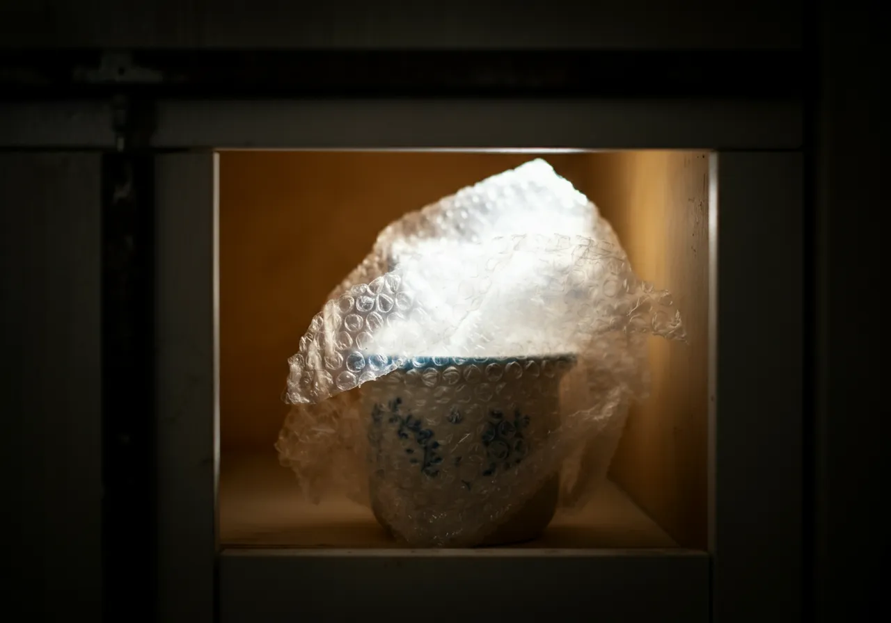 Bubble wrap protecting fragile item