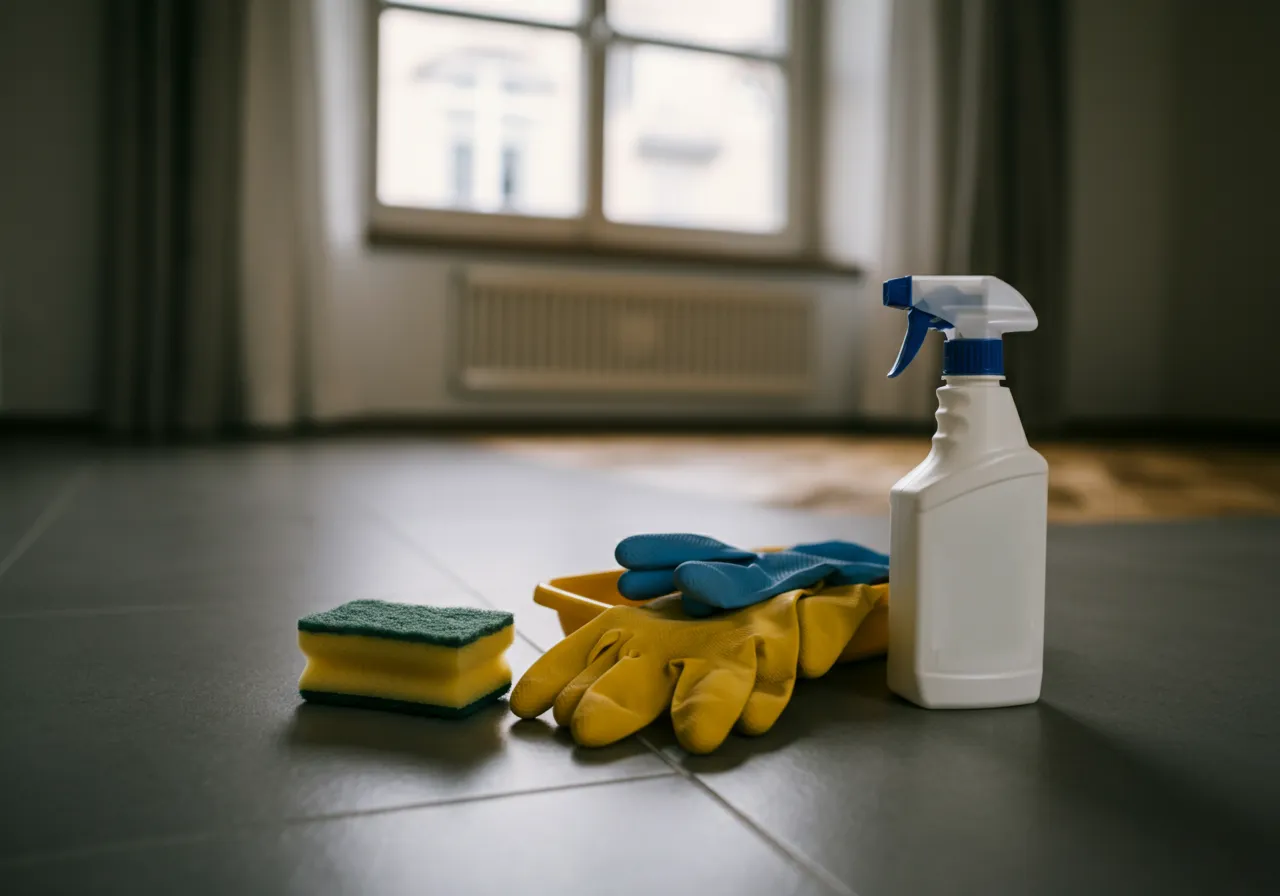 Cleaning supplies detail shot