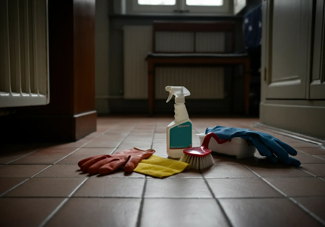 Cleaning supplies detail shot