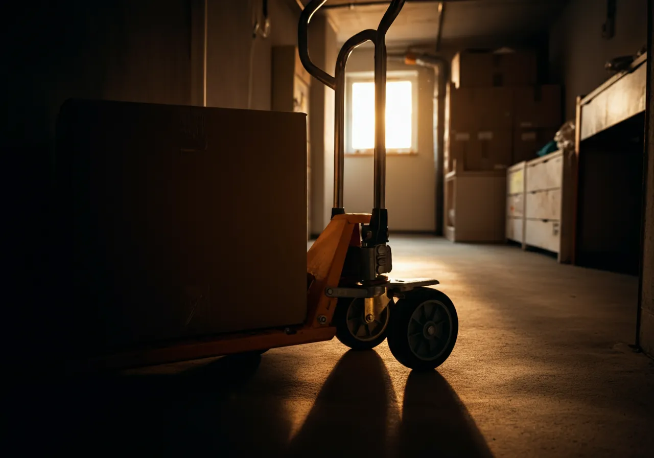 Moving dolly wheels detail