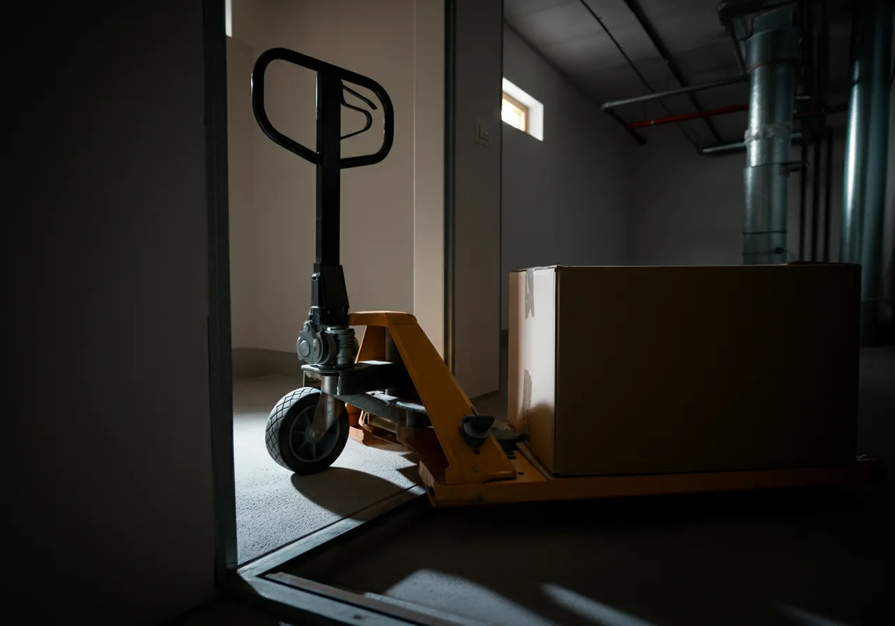 Moving dolly wheels detail