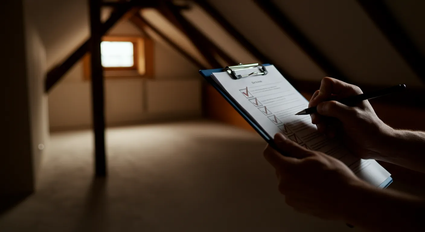 Reviewing checklist in apartment