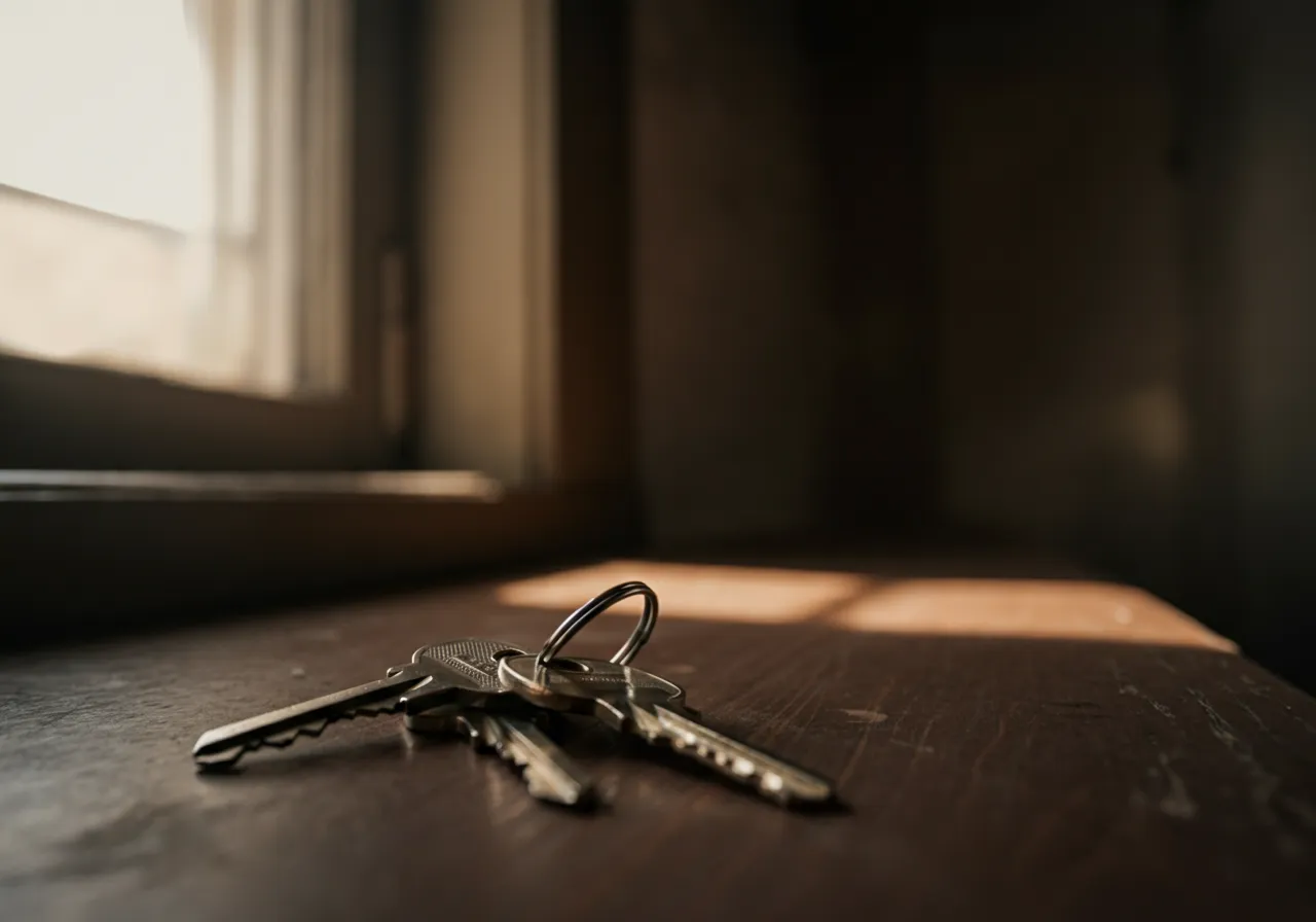 Set of house keys close-up