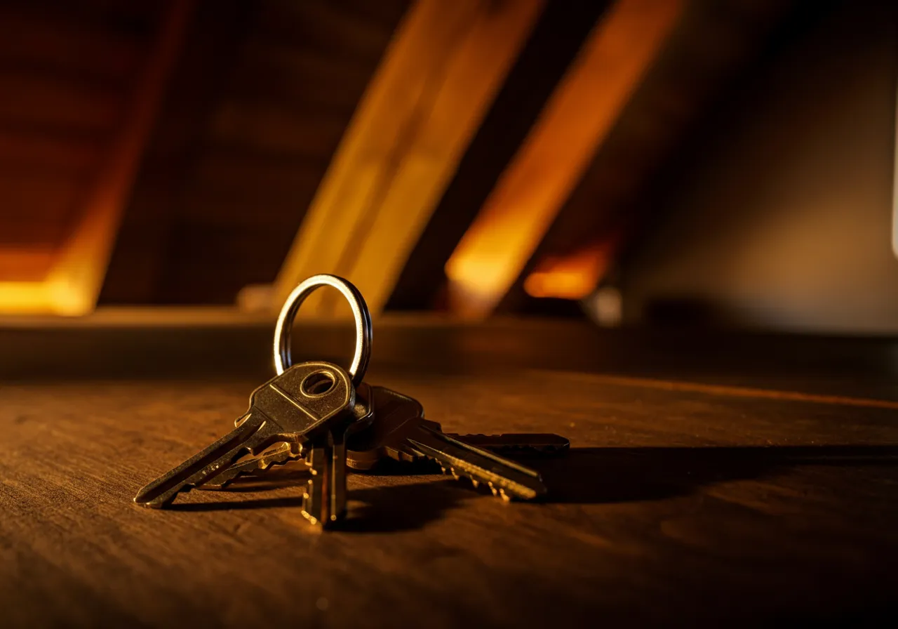 Set of house keys close-up