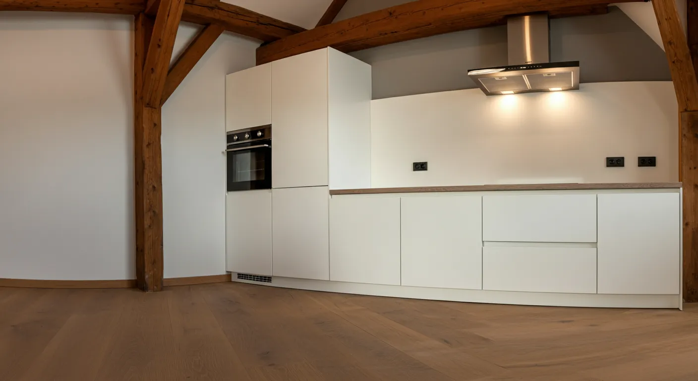 Sparkling clean empty Swiss kitchen