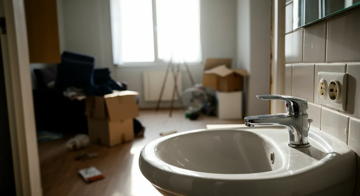 Spotless bathroom ready for handover