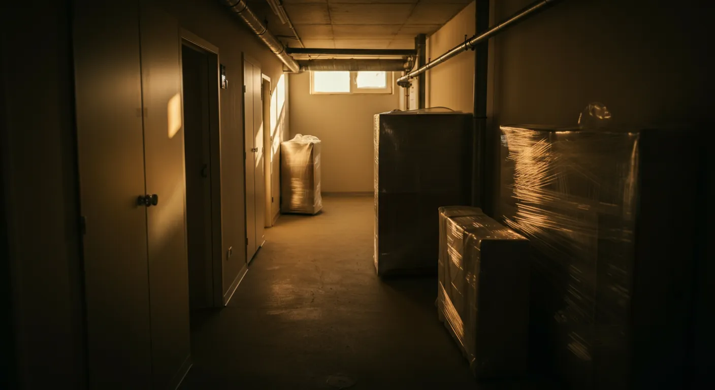 Wrapped furniture ready for transport